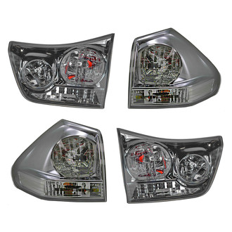 TRQ® - Driver and Passenger Side Inner/Outer Replacement Tail Lights