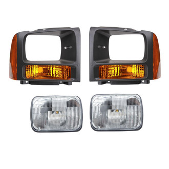 TRQ® - Driver and Passenger Side Replacement Headlights
