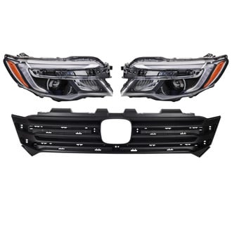 TRQ® LKA17574 - Driver and Passenger Side Replacement Headlights