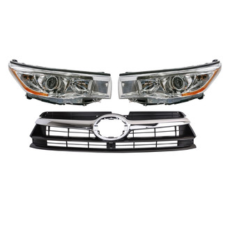 TRQ® LKA17585 - Driver and Passenger Side Replacement Headlights