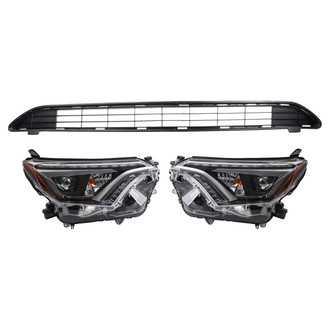 TRQ® LKA20395 - Driver and Passenger Side Replacement Headlights