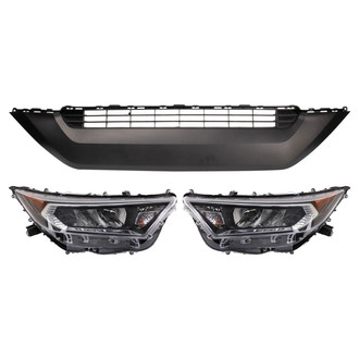 TRQ® - Driver and Passenger Side Replacement Headlights