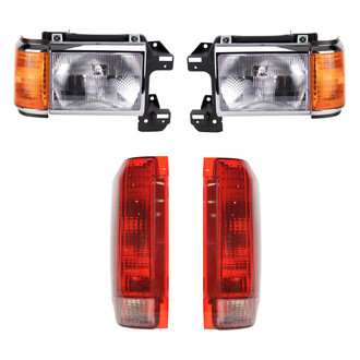 TRQ® LKA55907 - Driver and Passenger Side Replacement Headlights