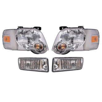 TRQ® - Driver and Passenger Side Replacement Headlights