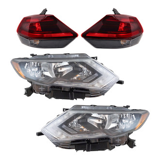 TRQ® - Driver and Passenger Side Replacement Headlight