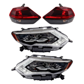 TRQ® - Driver and Passenger Side Replacement Headlights