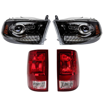 TRQ® - Driver and Passenger Side Replacement Headlight