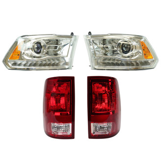 TRQ® - Driver and Passenger Side Replacement Headlight