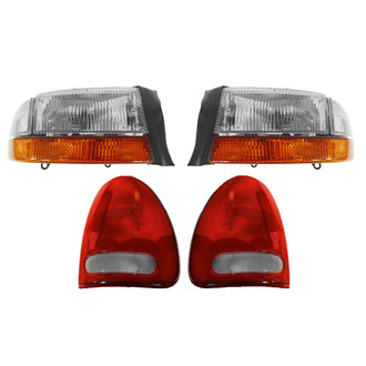 TRQ® LKA82975 - Driver and Passenger Side Replacement Headlights