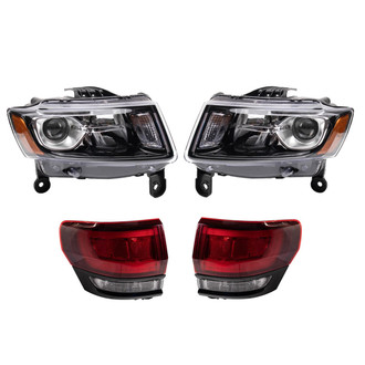 TRQ® - Driver and Passenger Side Replacement Headlights