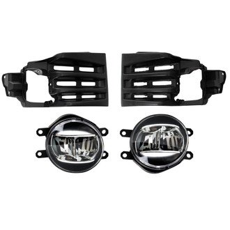 TRQ® - Driver Side Replacement Fog Lights With Brackets (Standard Line)