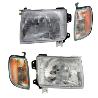TRQ® - Driver and Passenger Side Replacement Headlights