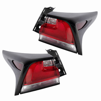 TRQ® - Driver Side Outer Replacement Tail Lights