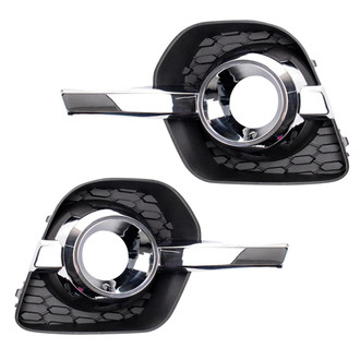 TRQ® - Front Driver and Passenger Side Fog Light Bezels