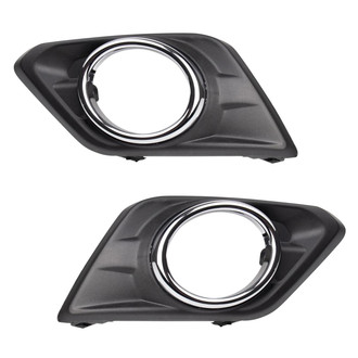 TRQ® - Front Driver and Passenger Side Fog Light Bezels