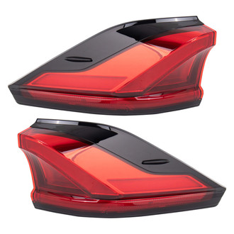 TRQ® - Driver and Passenger Side Outer Replacement Tail Lights