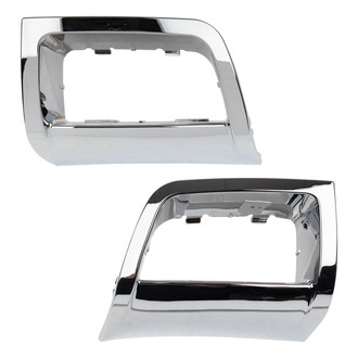 TRQ® - Front Driver and Passenger Side Fog Light Surround Set