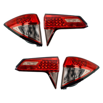 TRQ® - Driver and Passenger Side Inner/Outer Replacement Tail Lights
