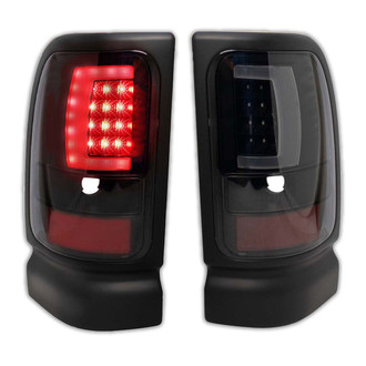 TRQ® - Driver and Passenger Side Black/Smoke LED Tail Lights