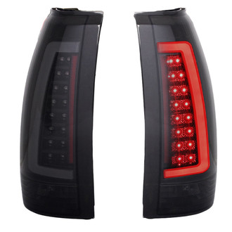 TRQ® - Driver and Passenger Side Red Fiber Optic LED Tail Lights