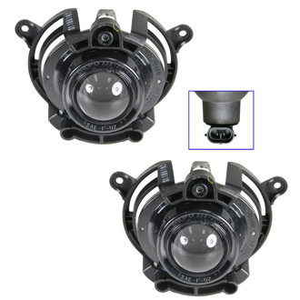 TRQ® - Driver and Passenger Side Replacement Fog Lights