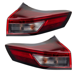 TRQ® - Driver and Passenger Side Outer Replacement Tail Lights