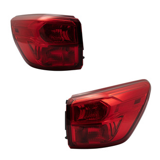 TRQ® - Driver and Passenger Side Outer Replacement Tail Lights