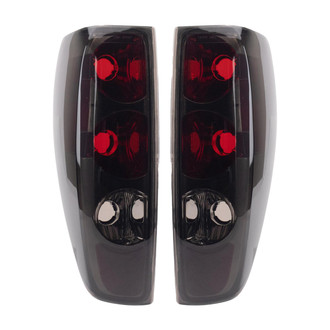 TRQ® - Driver and Passenger Side Chrome/Smoke Euro Tail Lights