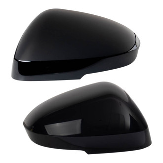 TRQ® - Black Driver and Passenger Side Mirror Cover