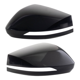 TRQ® - Black Driver and Passenger Side Mirror Cover