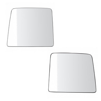 TRQ® - Driver and Passenger Side Manual View Mirror Glass Set
