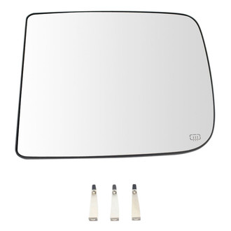 TRQ® - Driver Side Towing Mirror Glass (Heated)