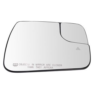 TRQ® - Passenger Side Manual View Mirror Glass (Heated)