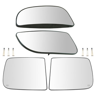 TRQ® - Driver and Passenger Side Towing Mirror Glass Set