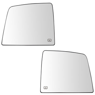 TRQ® - Driver and Passenger Side View Mirror Glass Set
