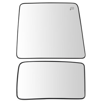 TRQ® - Passenger Side View Mirror Glass Set