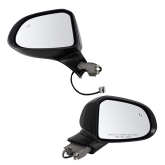 TRQ® - Driver and Passenger Side Power View Mirror Set (Non-Heated, Foldaway)