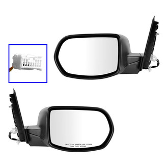 TRQ® - Driver and Passenger Side Power View Mirror Set (Non-Heated, Foldaway)