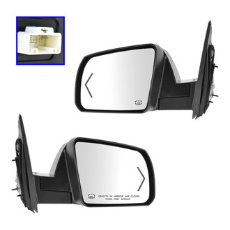 TRQ® - Driver and Passenger Side Power View Mirrors (Heated, Foldaway)