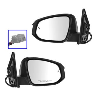 TRQ® - Driver and Passenger Side Power View Mirrors (Heated)