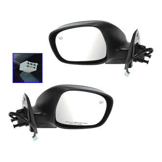 TRQ® - Driver and Passenger Side Power View Mirror Set (Heated, Foldaway)