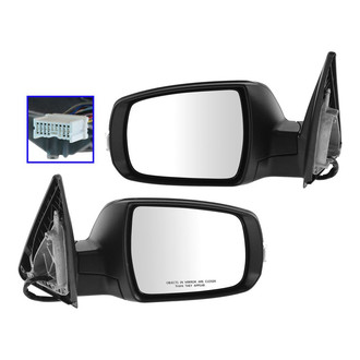 TRQ® - Driver and Passenger Side Power View Mirror Set (Heated, Foldaway)