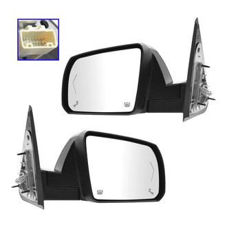 TRQ® - Driver and Passenger Side Power View Mirrors (Heated, Foldaway)