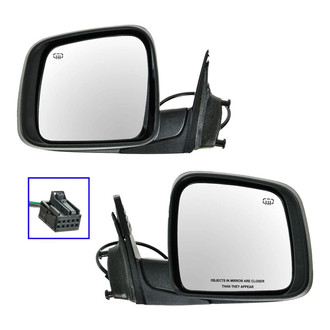 TRQ® - Driver and Passenger Side Power View Mirrors (Heated)