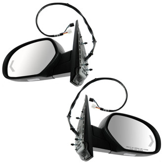 TRQ® - Driver and Passenger Side Power View Mirrors (Heated, Foldaway)
