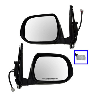 TRQ® - Driver and Passenger Side Power View Mirrors (Heated)