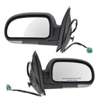 TRQ® - Driver and Passenger Side Power View Mirrors (Heated, Foldaway)