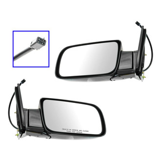 TRQ® - Driver and Passenger Side Power View Mirrors (Non-Heated, Foldaway)