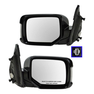 TRQ® - Driver and Passenger Side Power View Mirror Set (Heated, Foldaway)