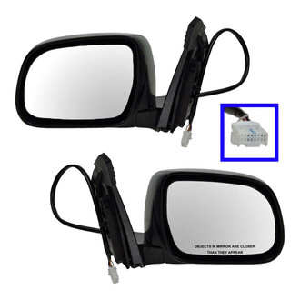 TRQ® - Driver and Passenger Side Power View Mirrors (Heated)
